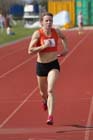 Jacqui Hodgson (Durham City) wins the 400 metres at the North of England, Div. 4E, Whitley Bay.